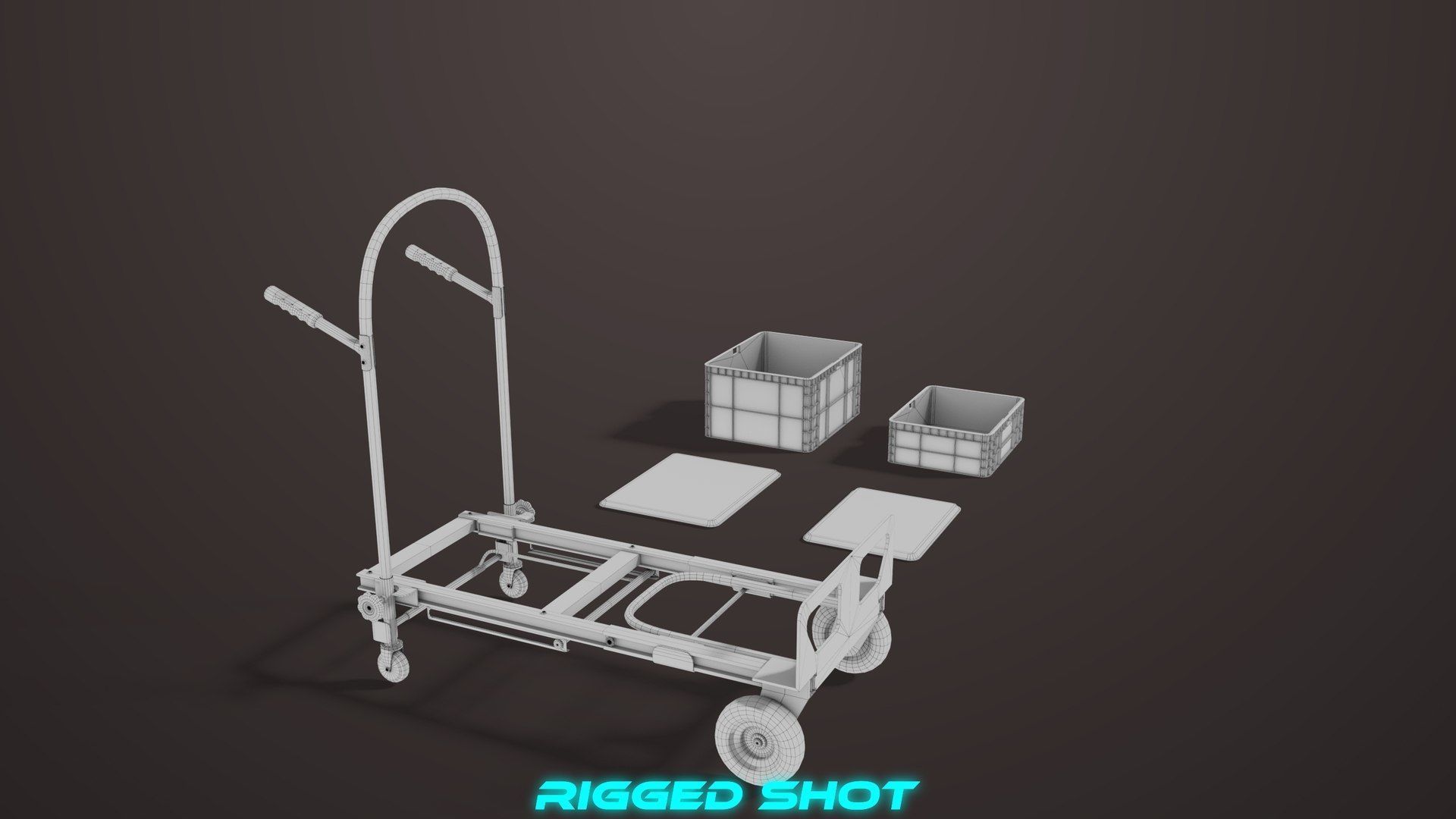 Cargo Pallets and Forklift Trucks Collection All PBR Textures _49