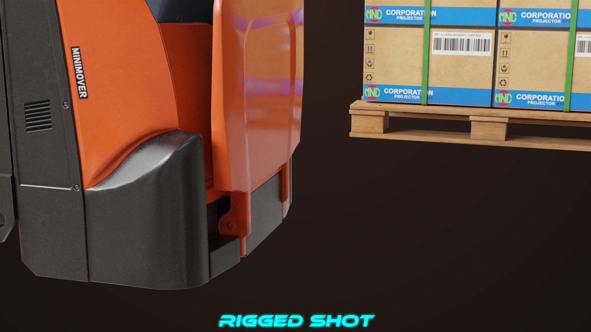 Cargo Pallets and Forklift Trucks Collection All PBR Textures _38