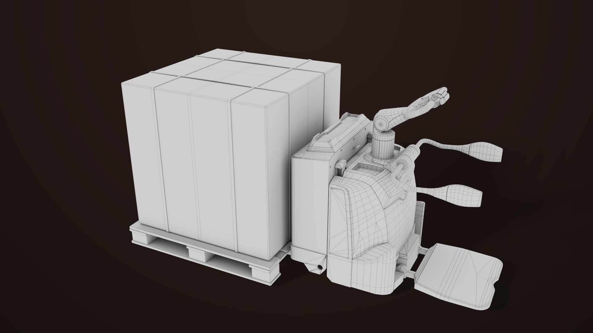 Cargo Pallets and Forklift Trucks Collection All PBR Textures _41