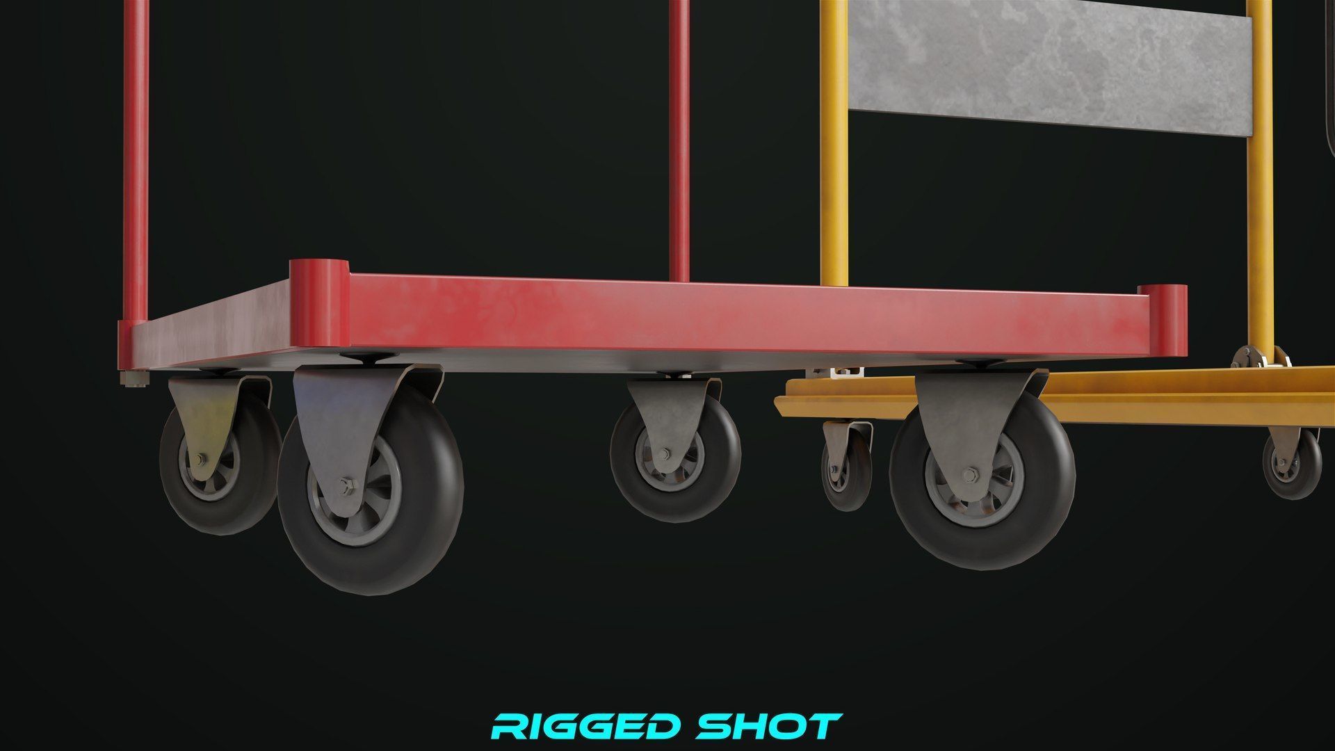 Cargo Pallets and Forklift Trucks Collection All PBR Textures _11