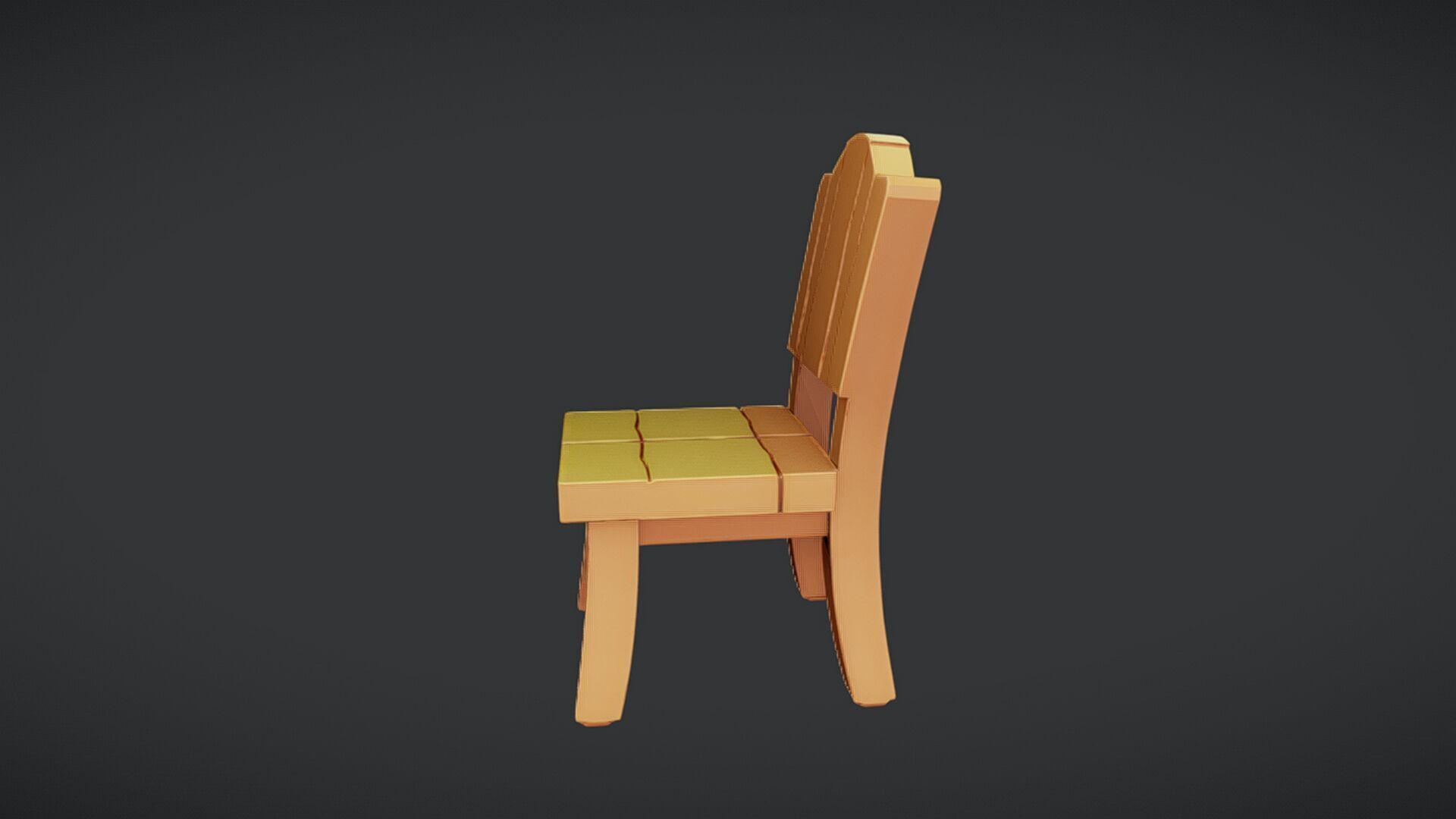 wooden chair 3D model_11