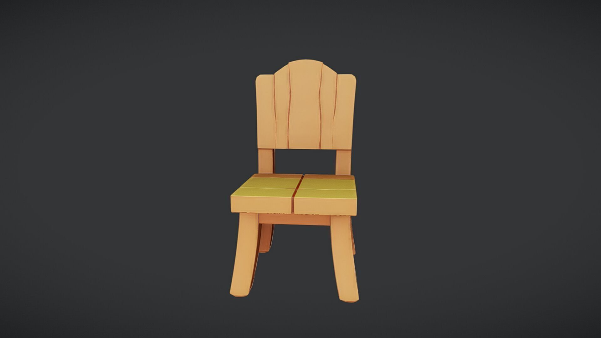 wooden chair 3D model_13