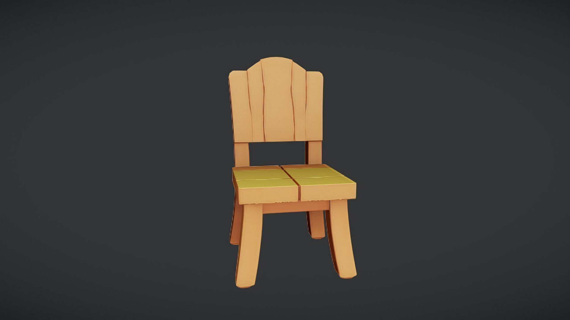 wooden chair 3D model_16