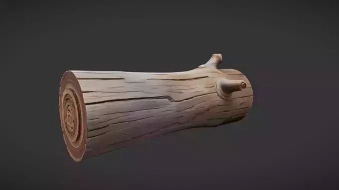 detailed wooden log