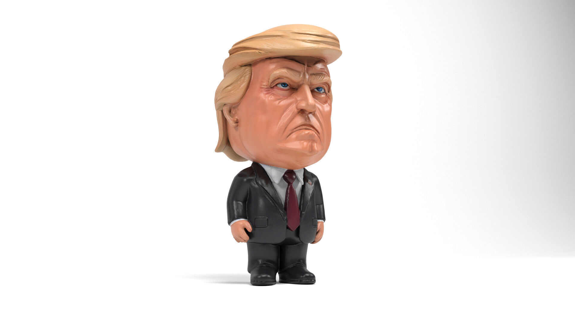 Donald Trump figure 2 Low-poly 3D model_2