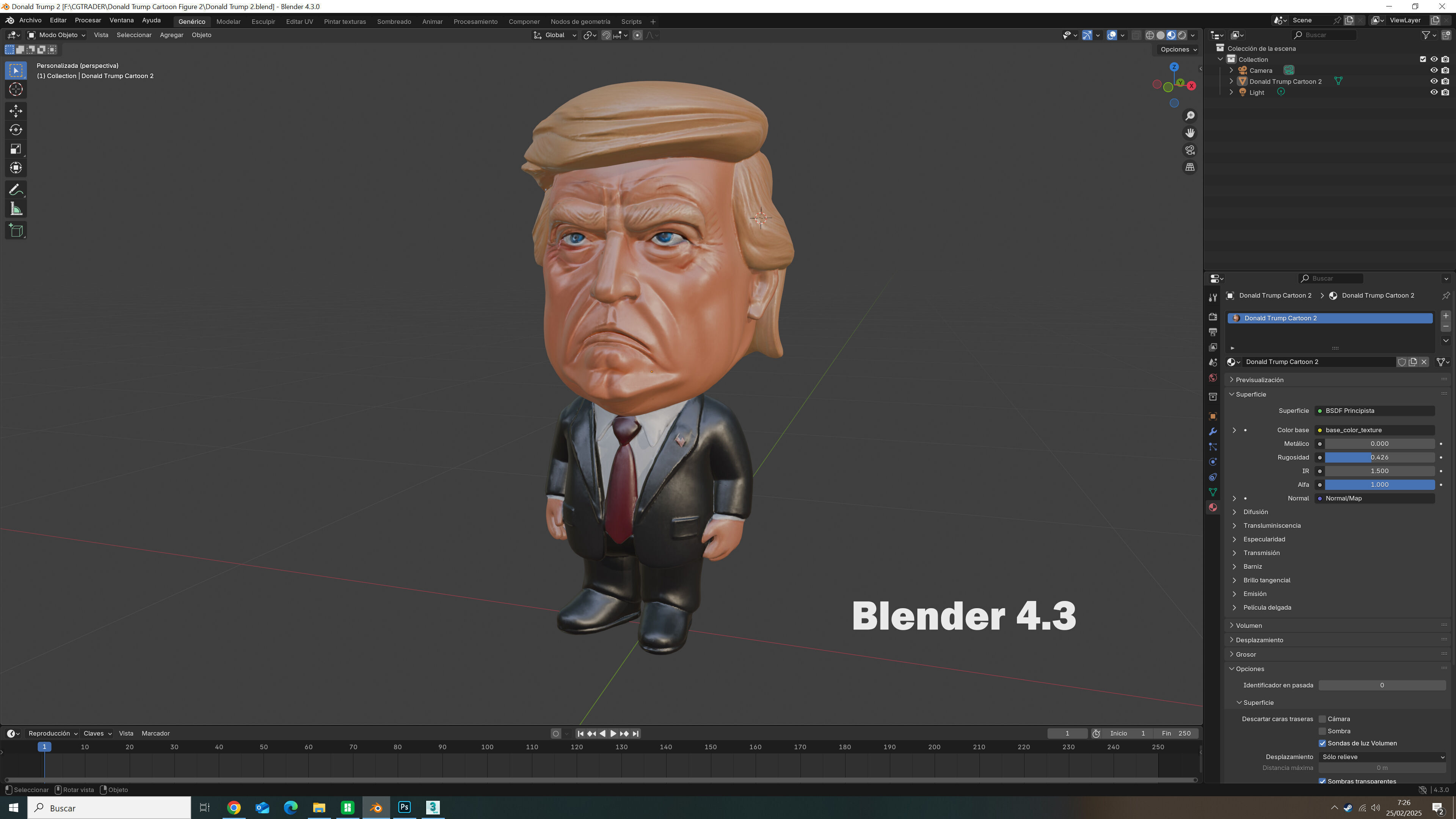 Donald Trump figure 2 Low-poly 3D model_11