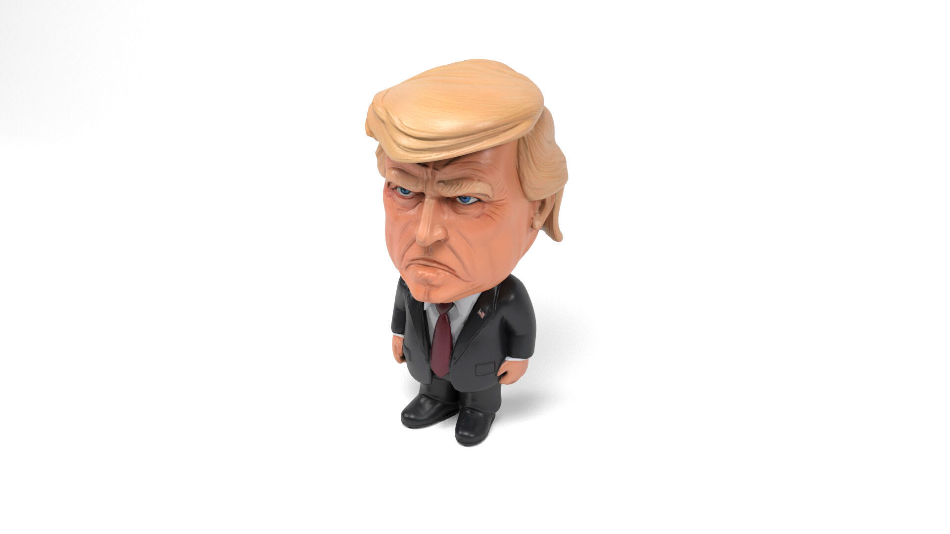 Donald Trump figure 2 Low-poly 3D model_4