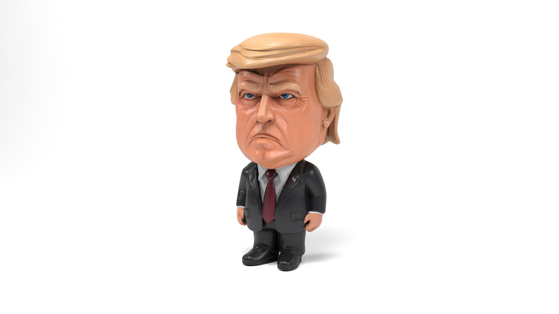 Donald Trump figure 2 Low-poly 3D model_1