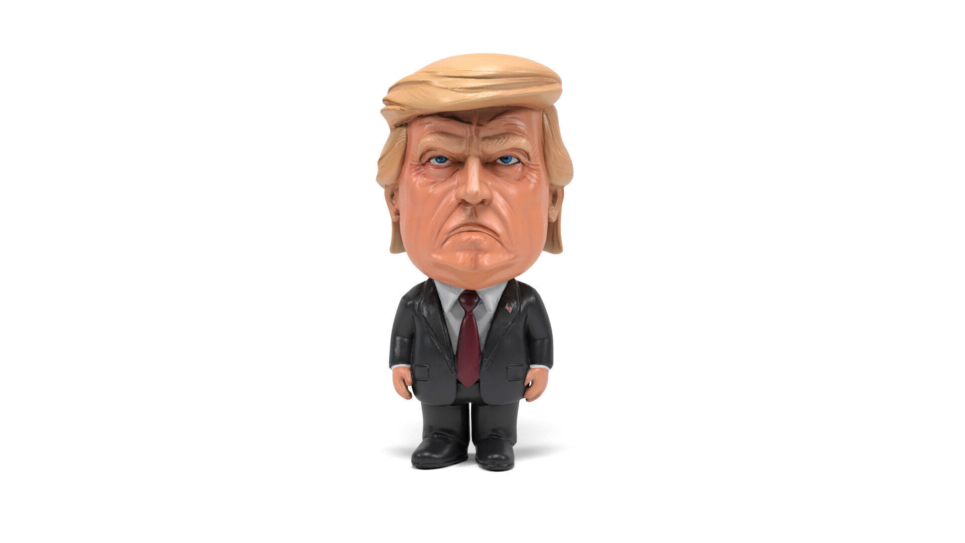 Donald Trump figure 2 Low-poly 3D model_3