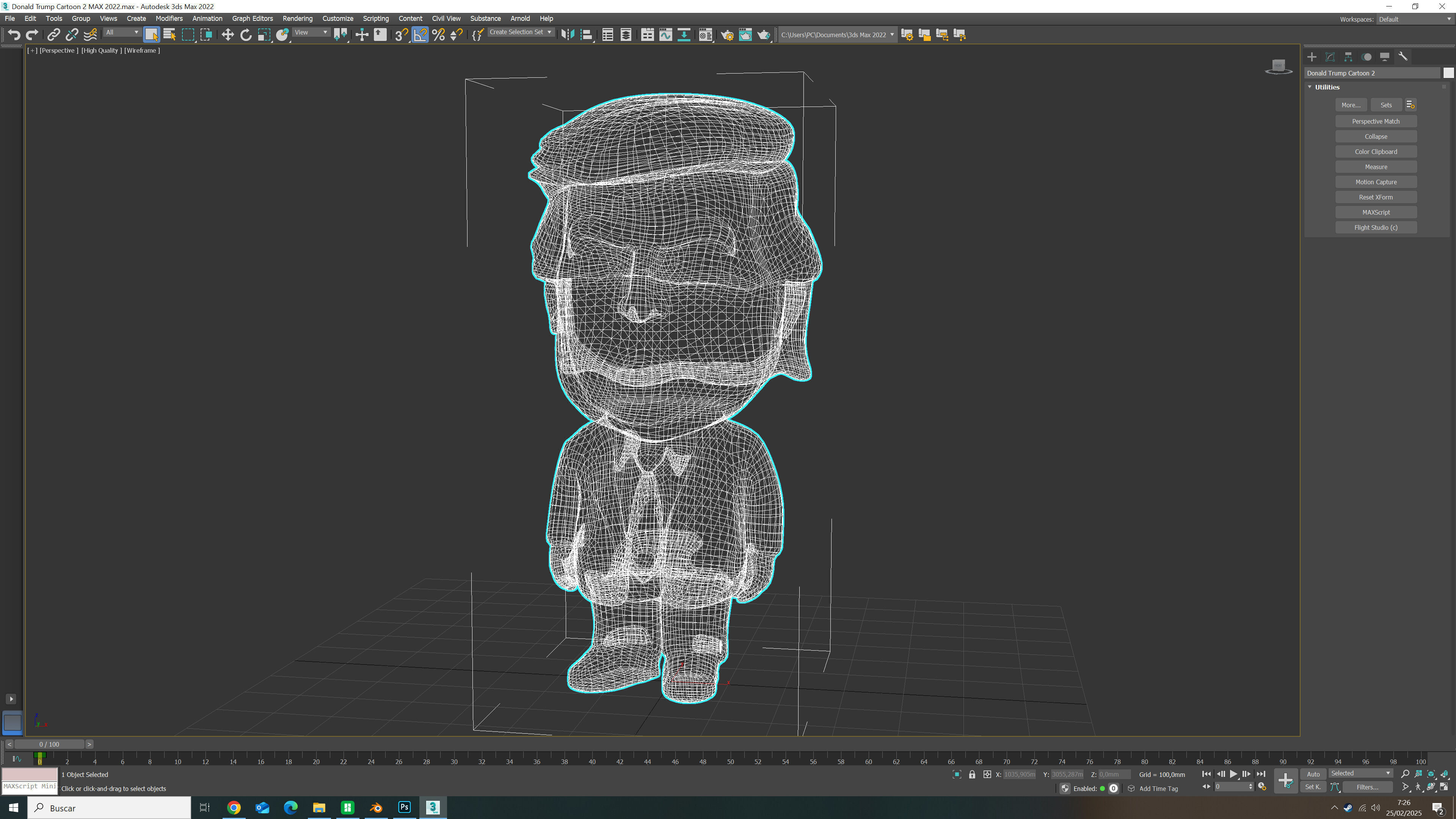 Donald Trump figure 2 Low-poly 3D model_10