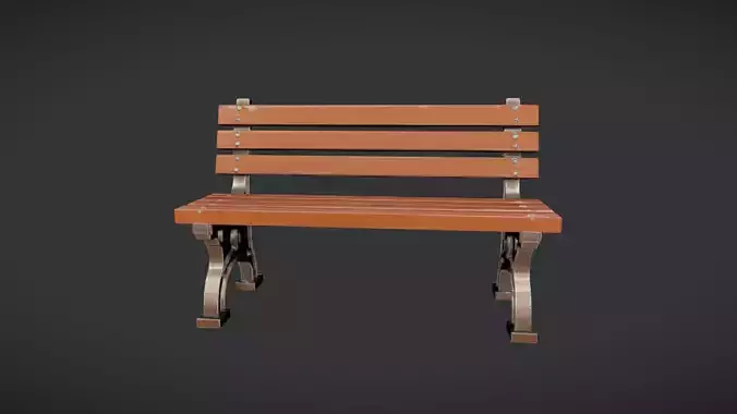 wooden park bench