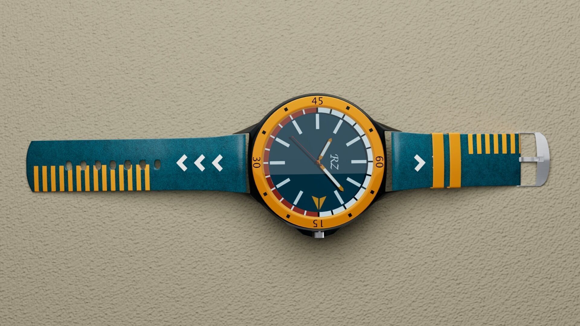 3D Watch  Low-poly 3D model_1