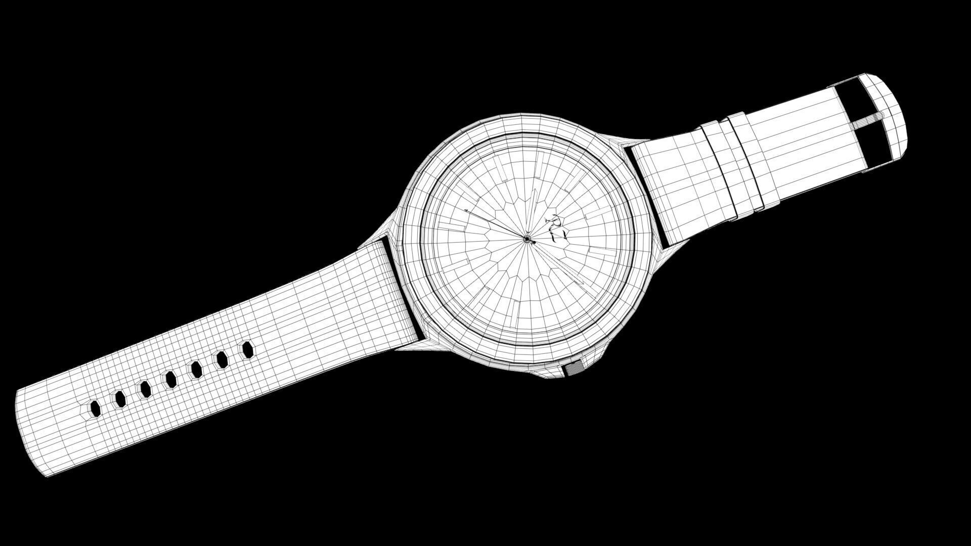 3D Watch  Low-poly 3D model_3