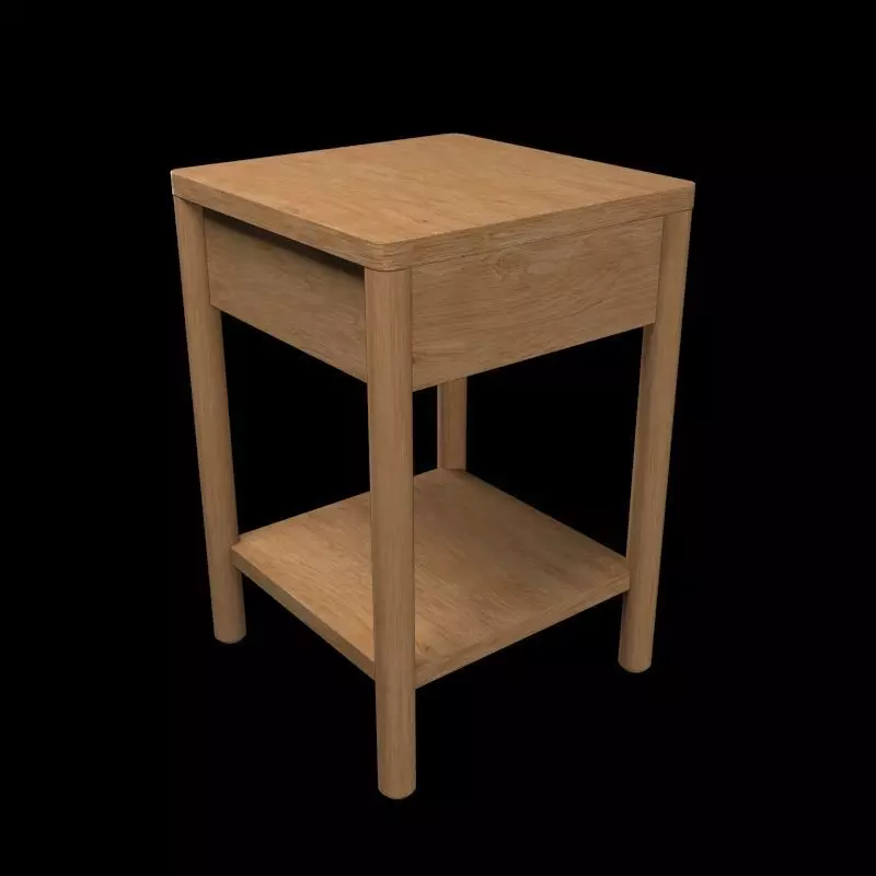 wood table Free 3D model_0