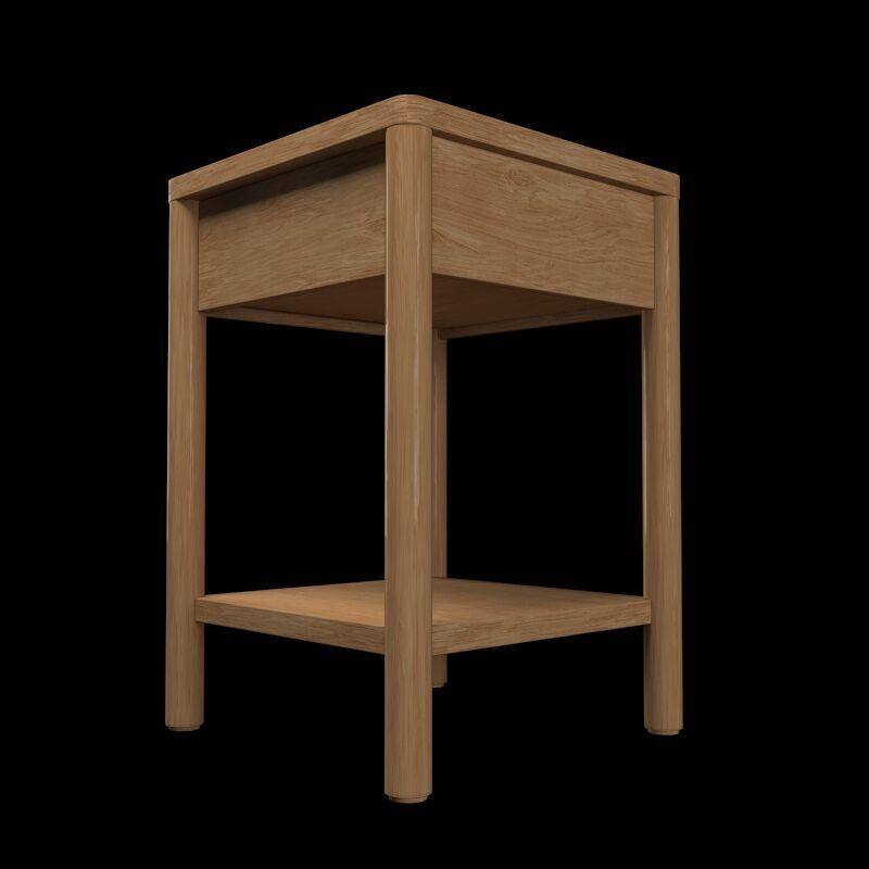 wood table Free 3D model_2