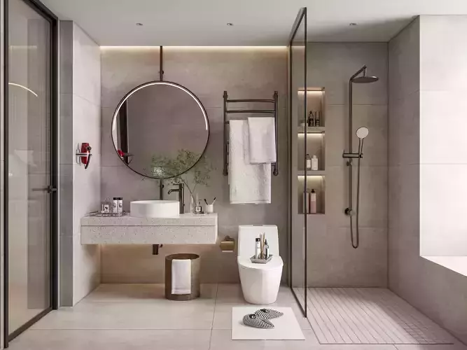 Bathroom 52 3D model