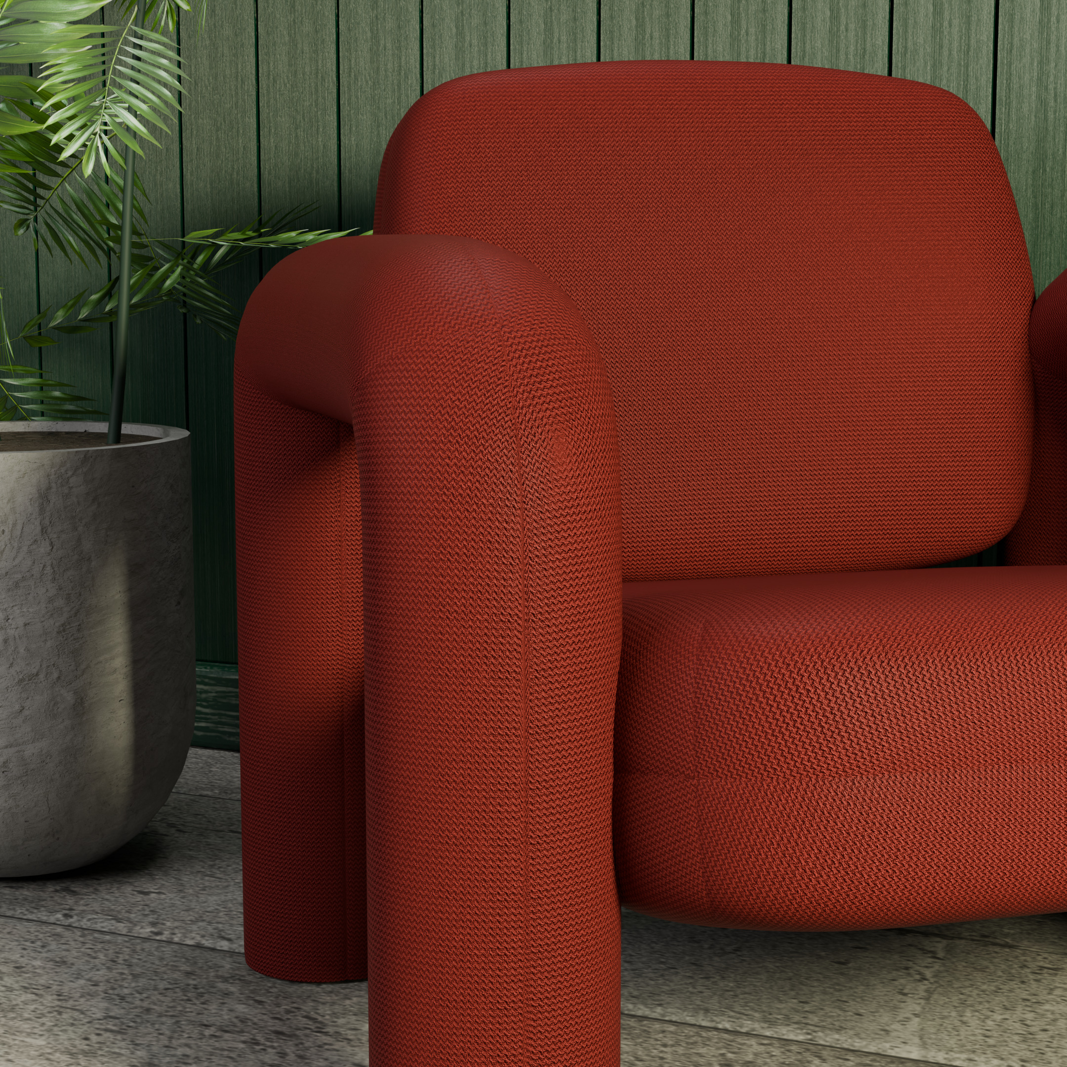 Archviz Single Seat 7 Basic Scene and Lighting 3D model_1