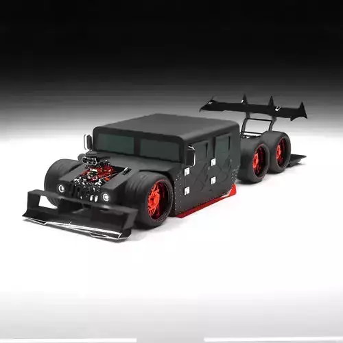 6x6 drift truck 3D model
