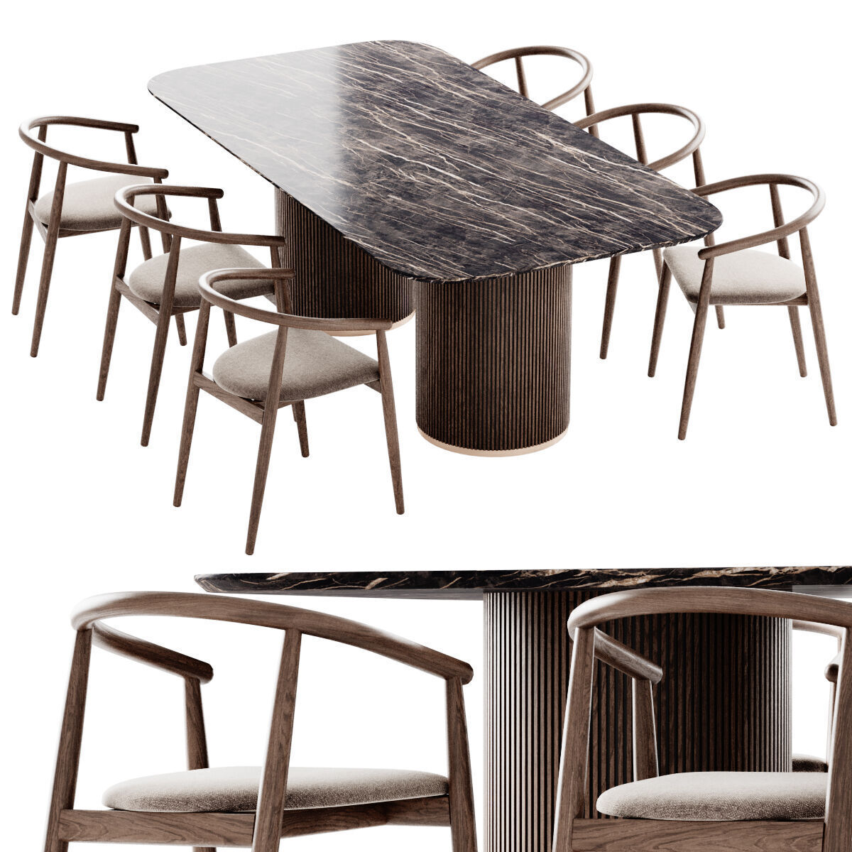 Fusano Dining Table 3D model_1