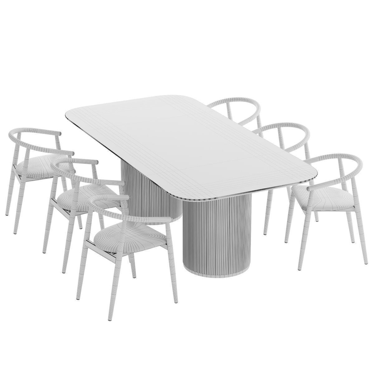 Fusano Dining Table 3D model_4
