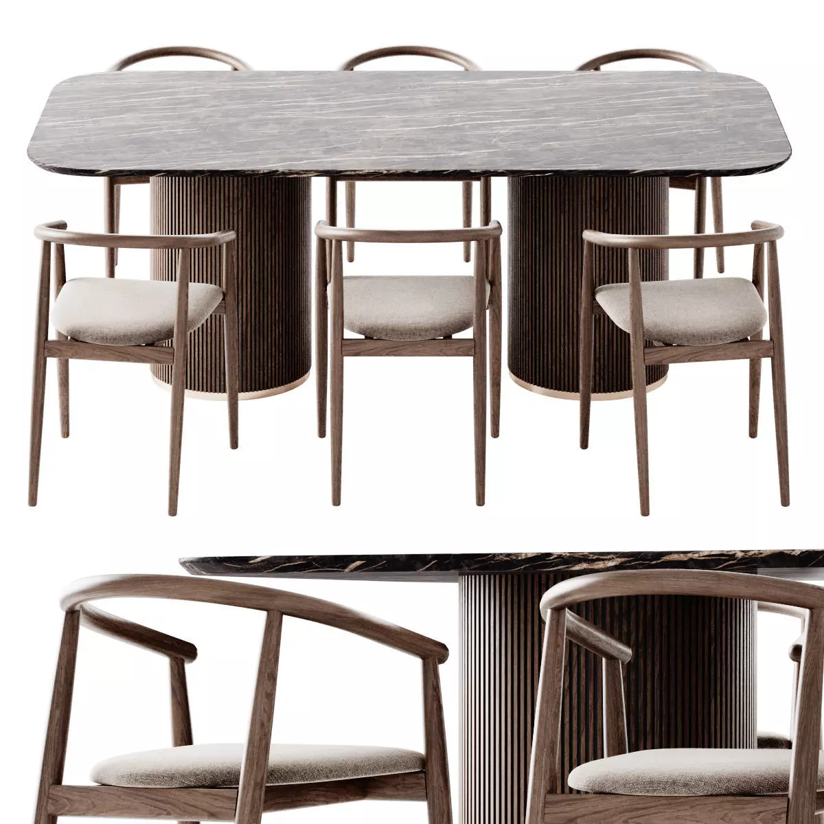 Fusano Dining Table 3D model_0