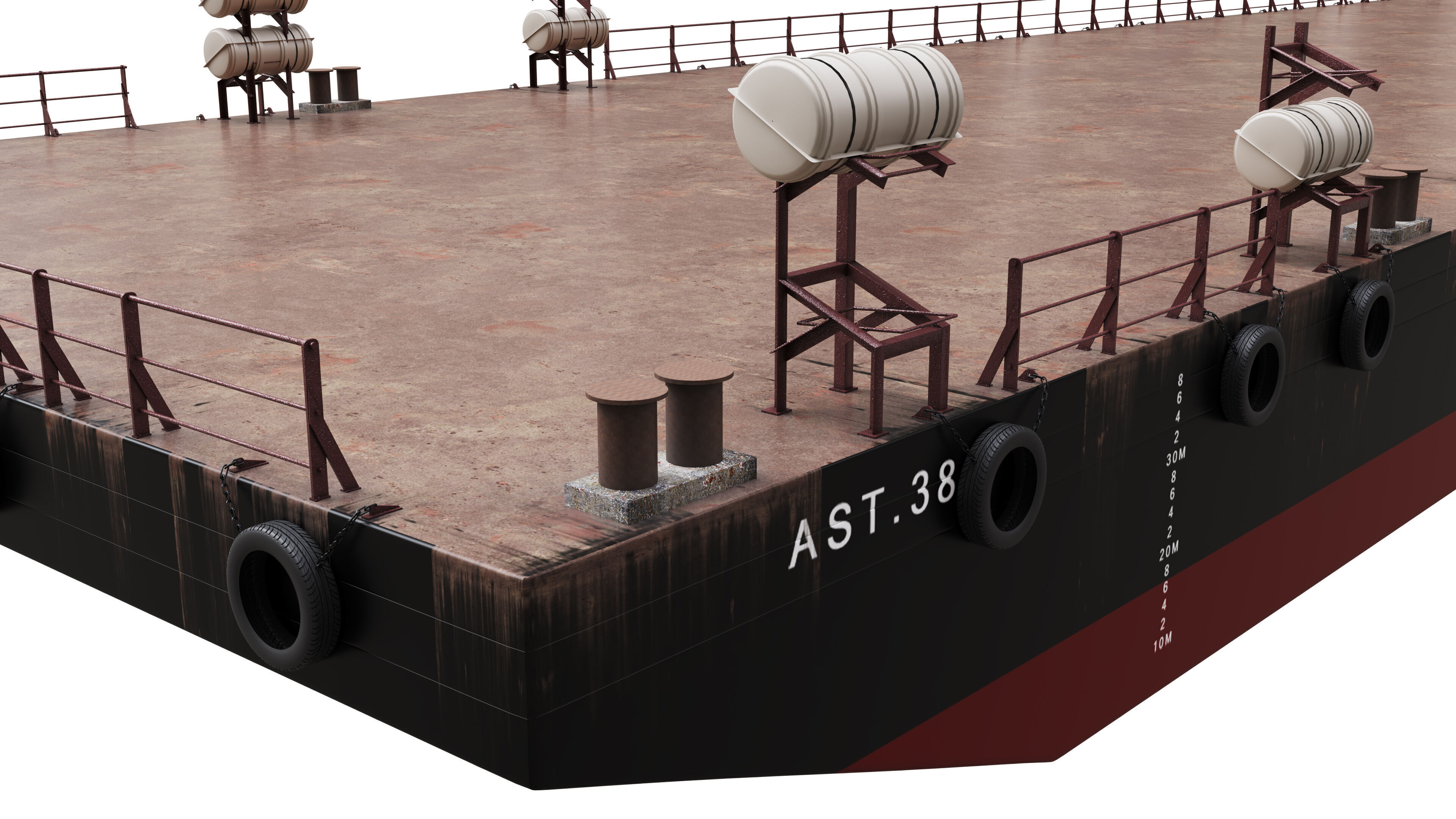 Barge Flat top  3D model_1