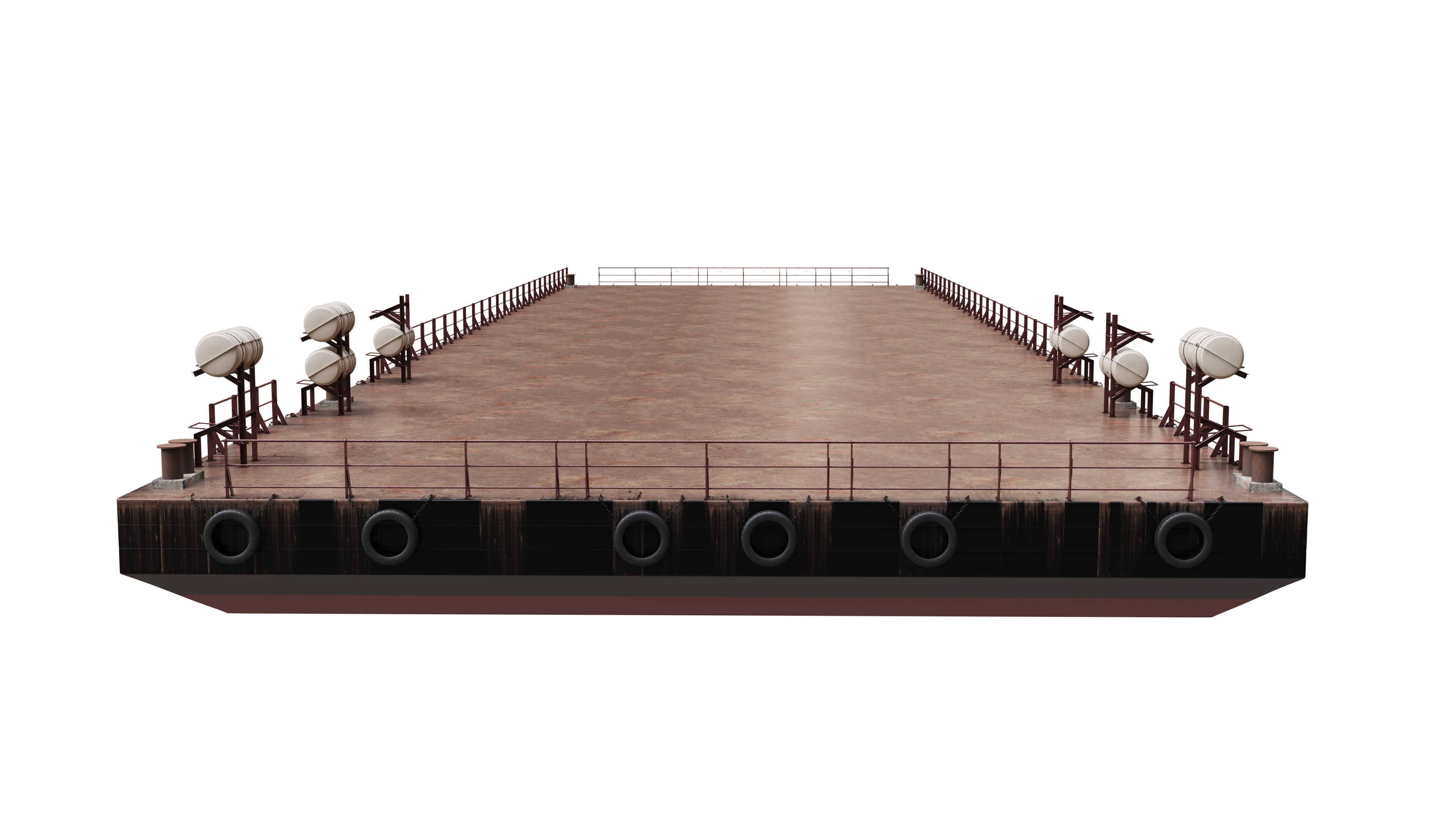 Barge Flat top  3D model_3