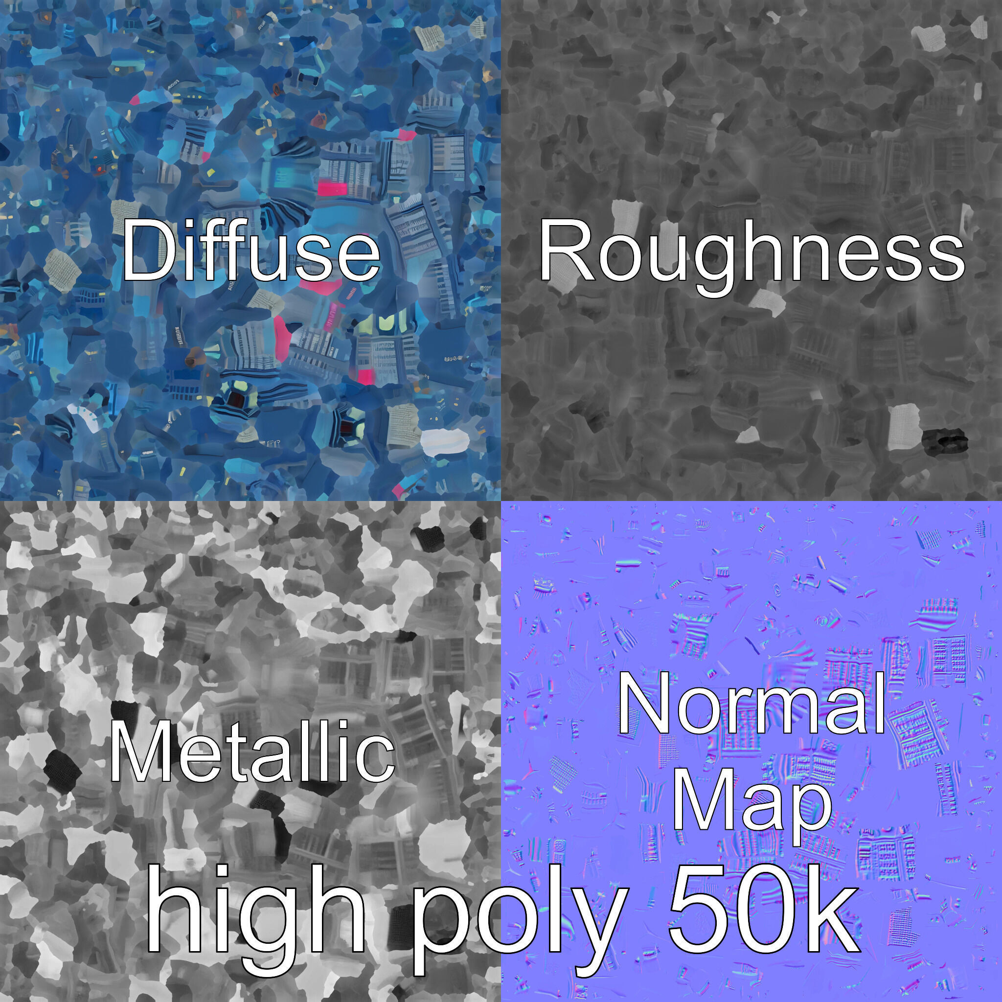 Cyberpunk Skyscraper Night Neon Lights Low-poly 3D model_29