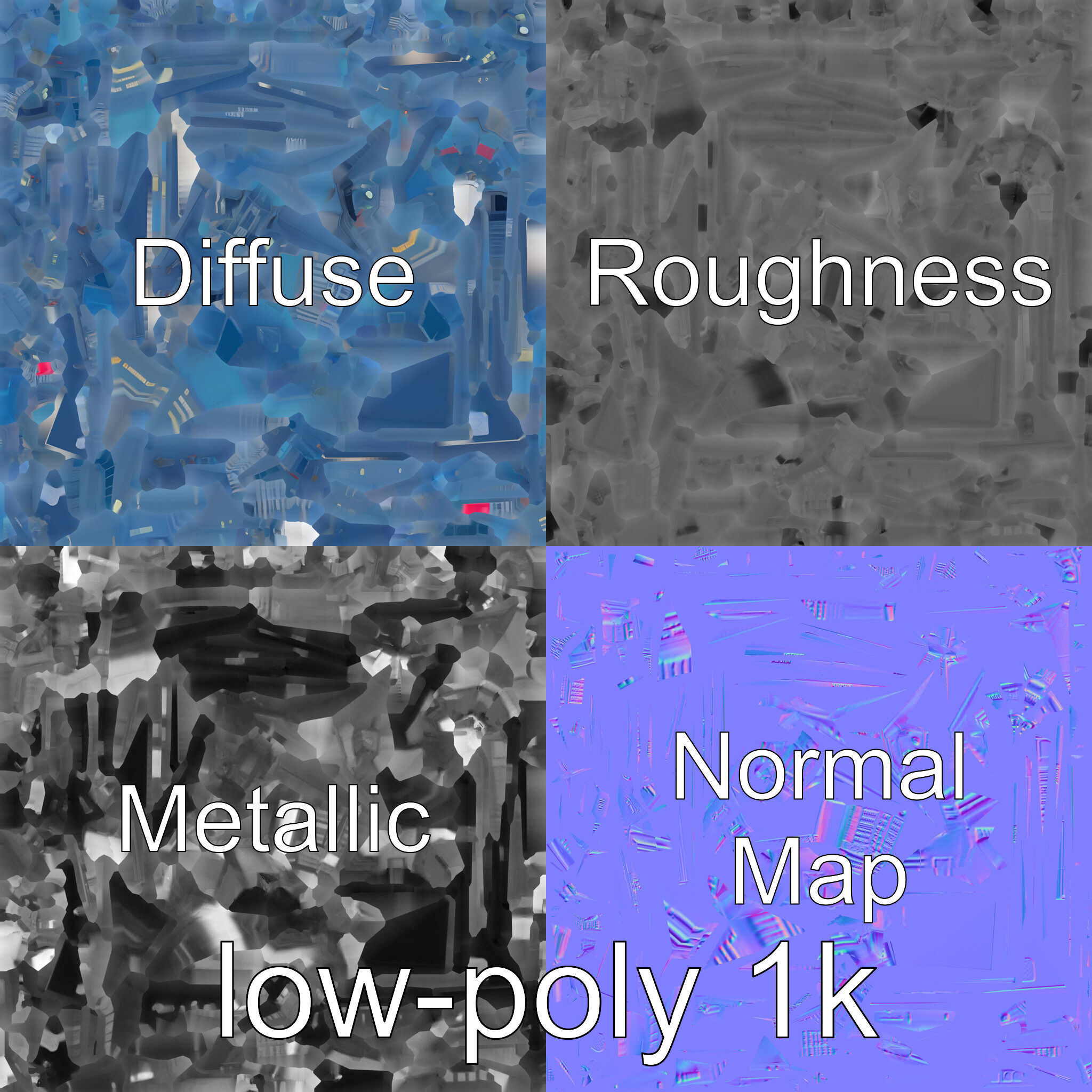 Cyberpunk Skyscraper Night Neon Lights Low-poly 3D model_30