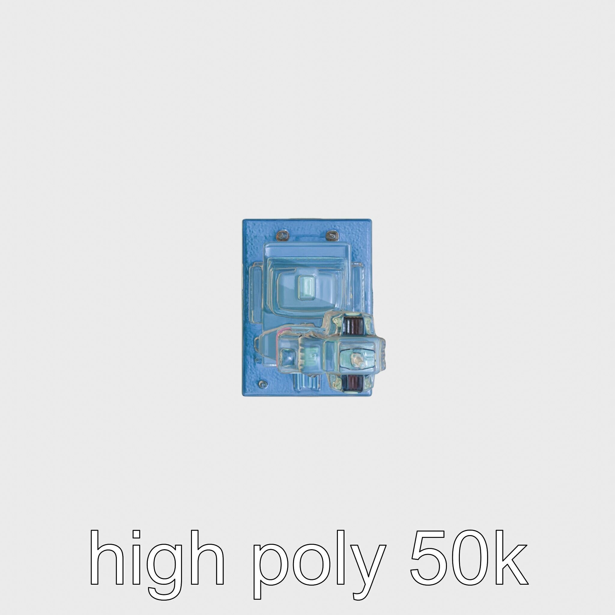 Cyberpunk Skyscraper Night Neon Lights Low-poly 3D model_2