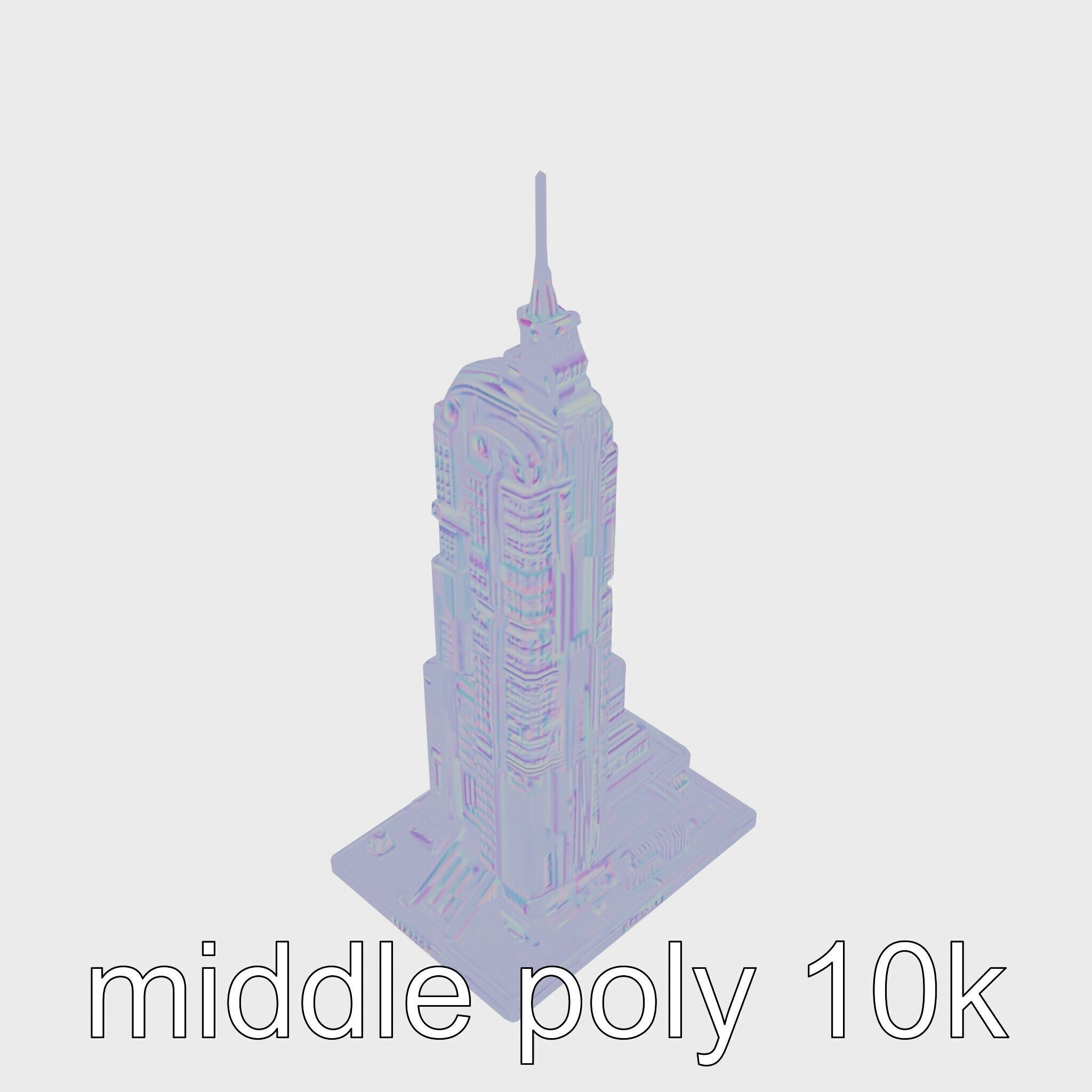 Cyberpunk Skyscraper Night Neon Lights Low-poly 3D model_27