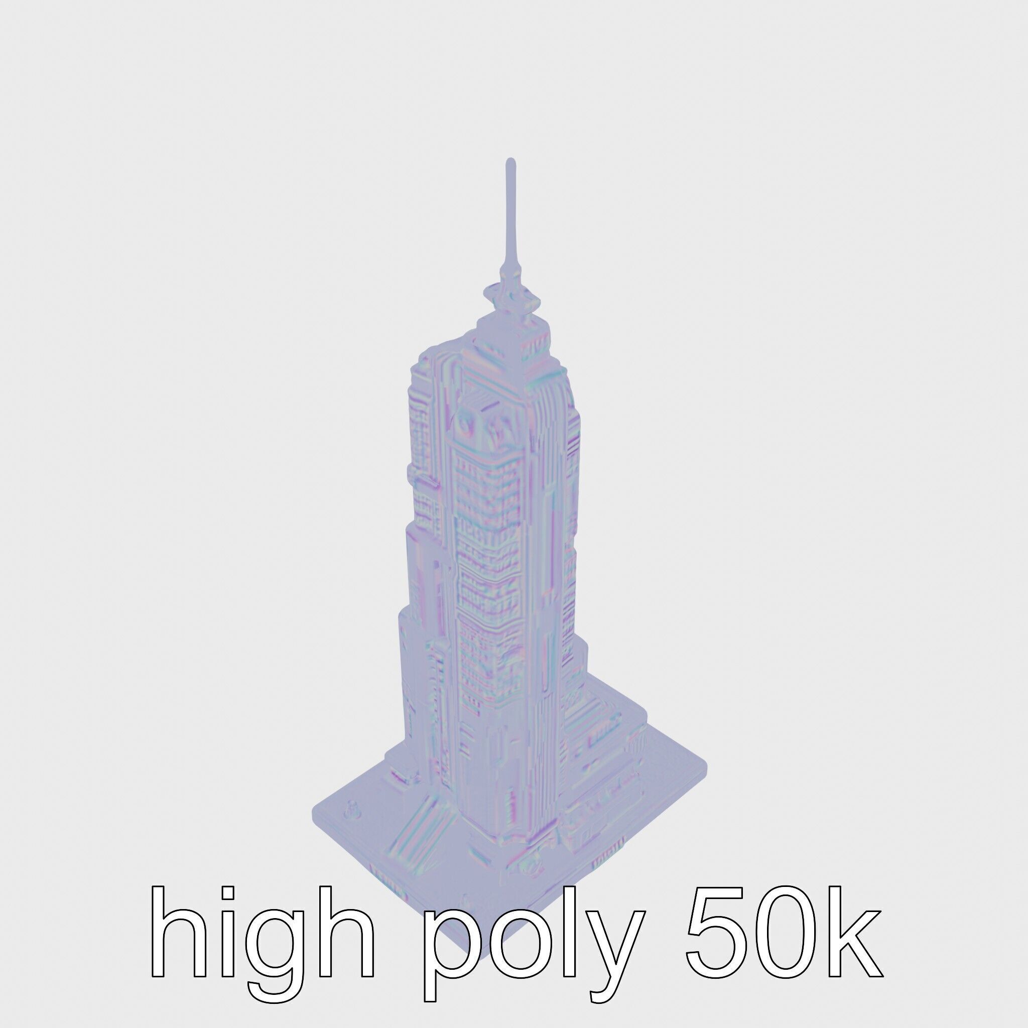 Cyberpunk Skyscraper Night Neon Lights Low-poly 3D model_19