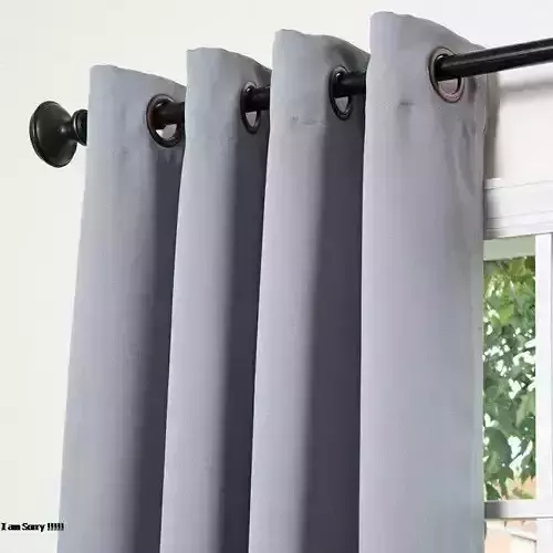 Gray Curtain Set