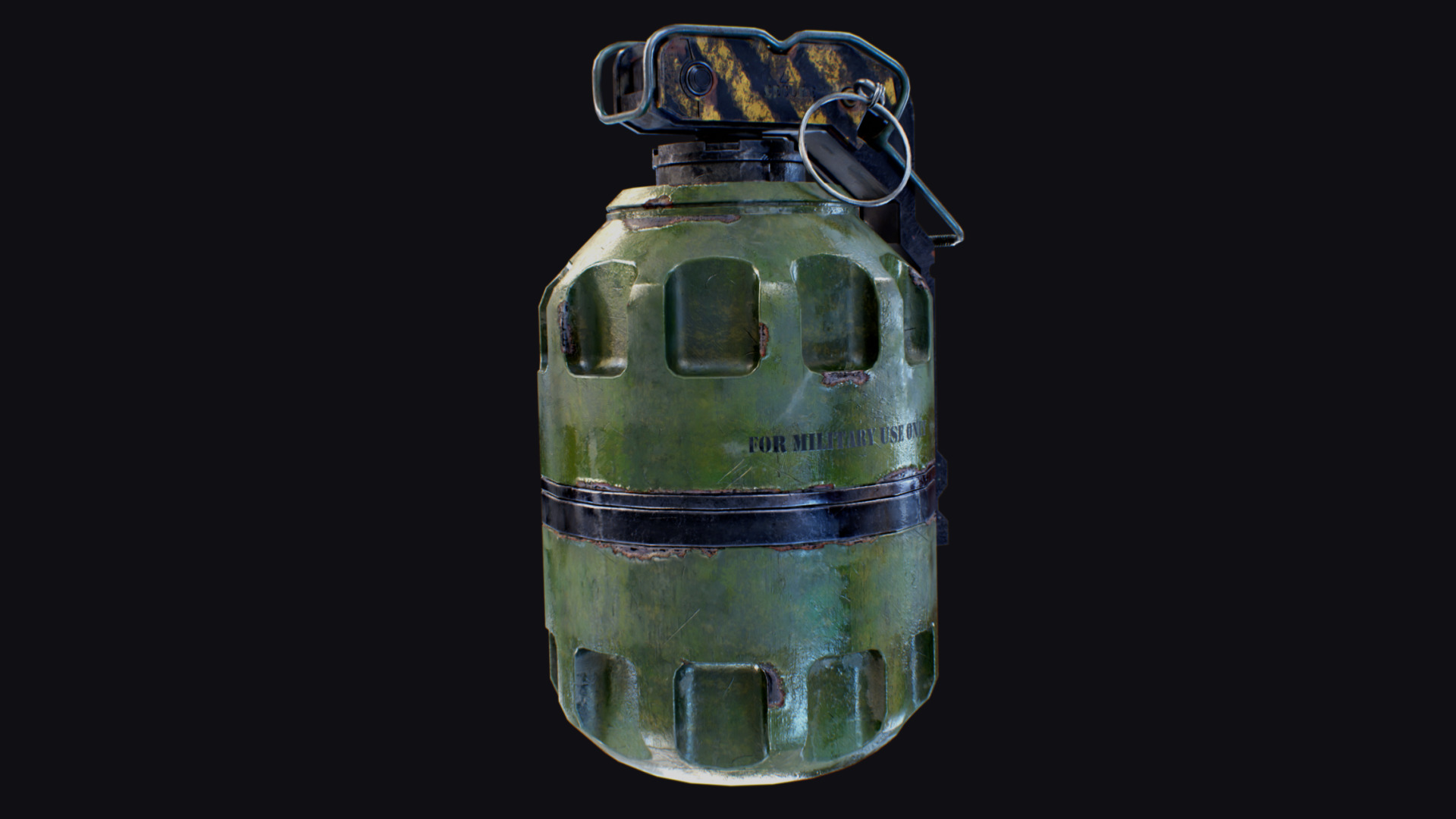 FRAGMENTATION GRENADE Low-poly 3D model_1