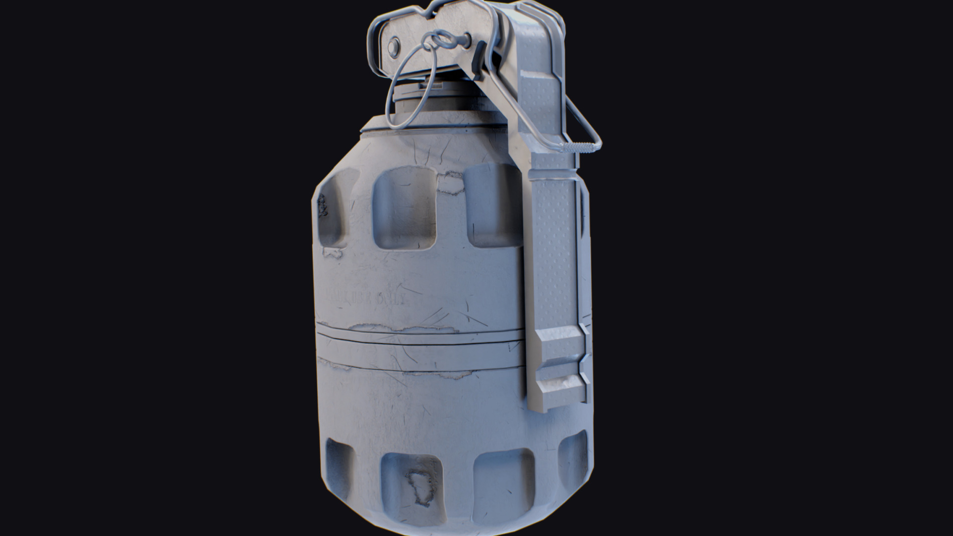 FRAGMENTATION GRENADE Low-poly 3D model_6
