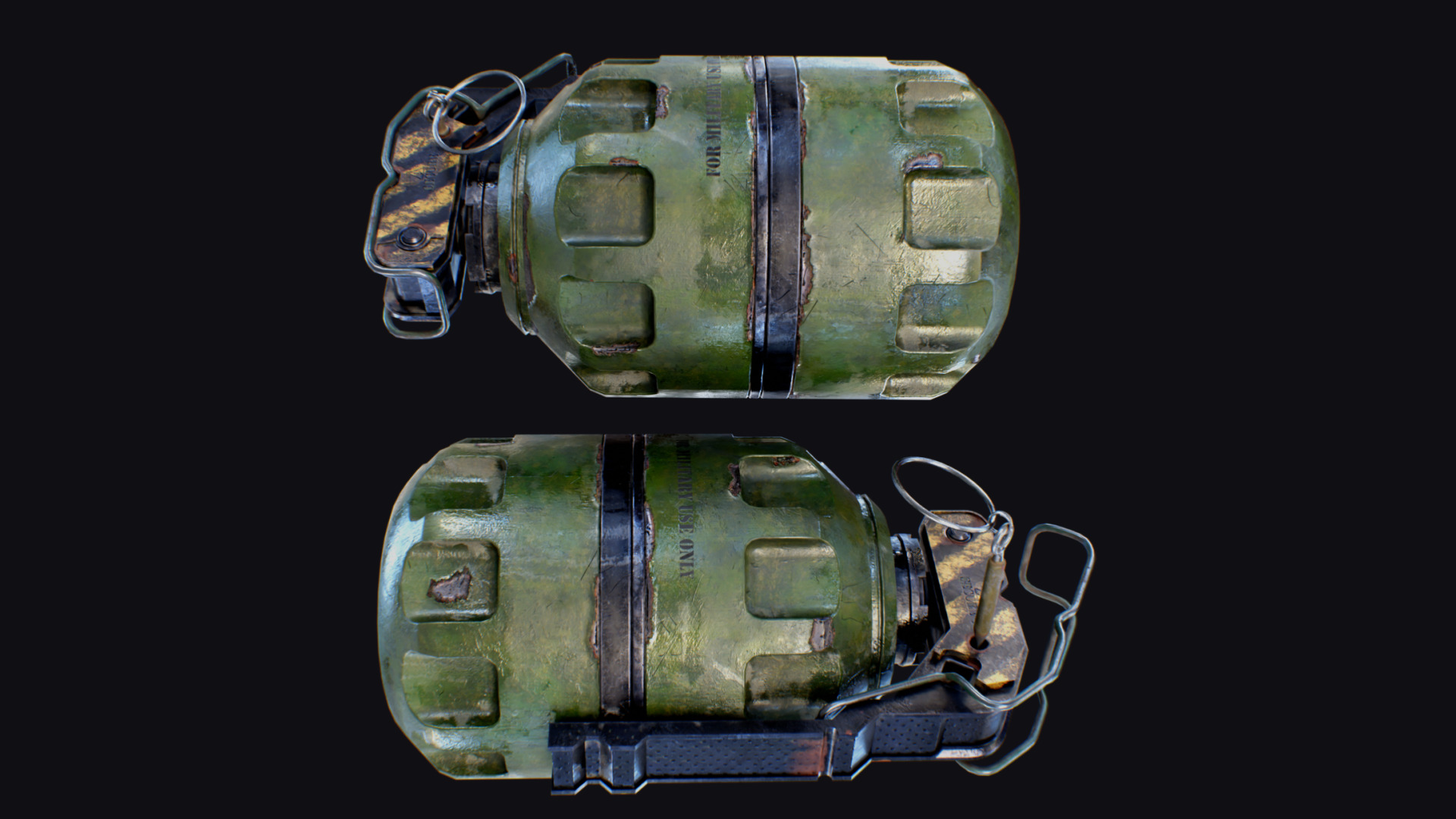 FRAGMENTATION GRENADE Low-poly 3D model_4