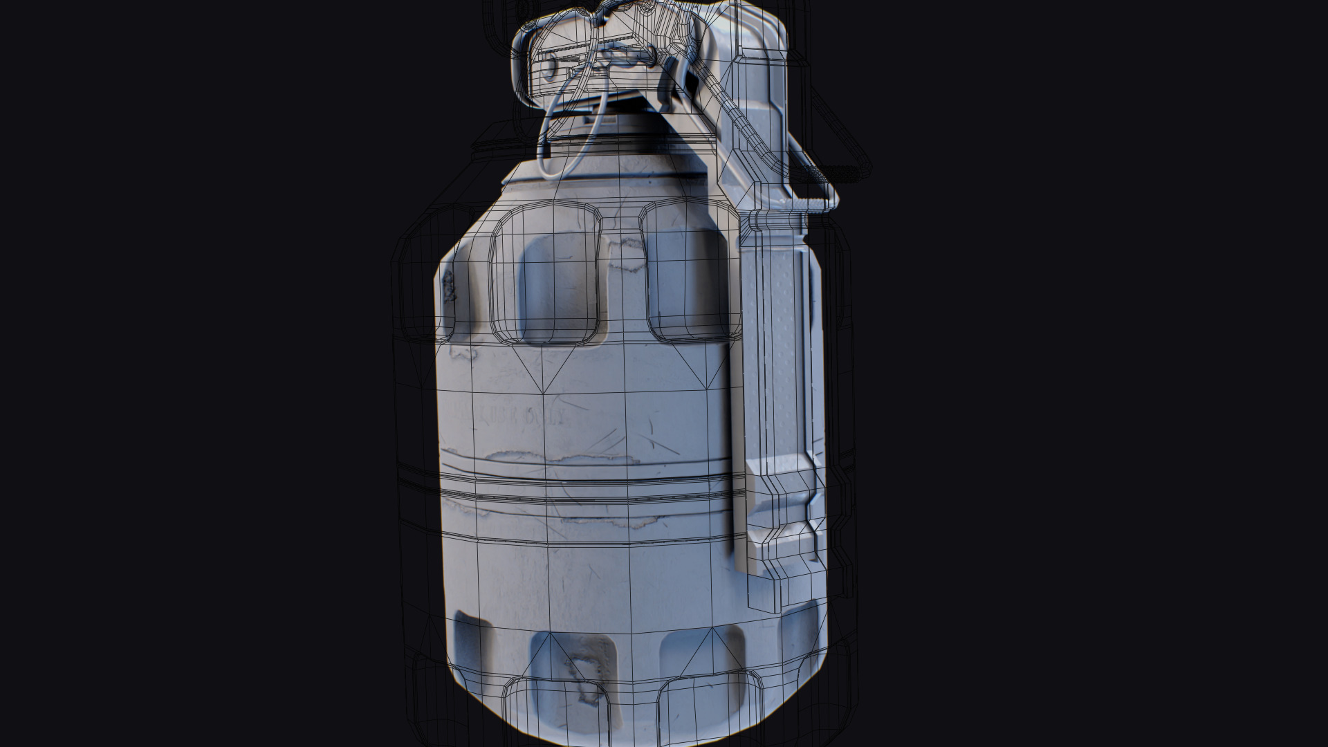 FRAGMENTATION GRENADE Low-poly 3D model_7