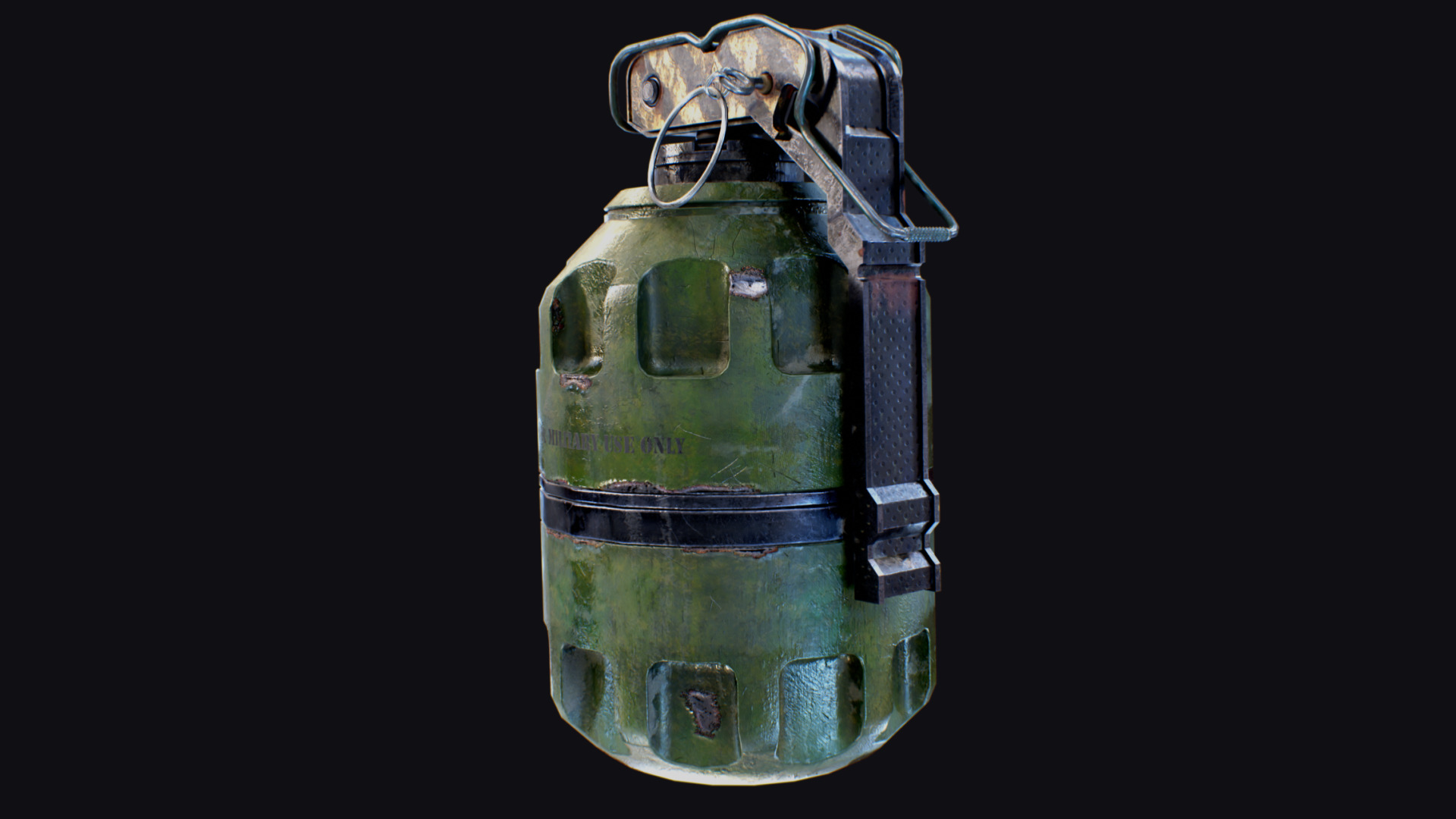 FRAGMENTATION GRENADE Low-poly 3D model_3