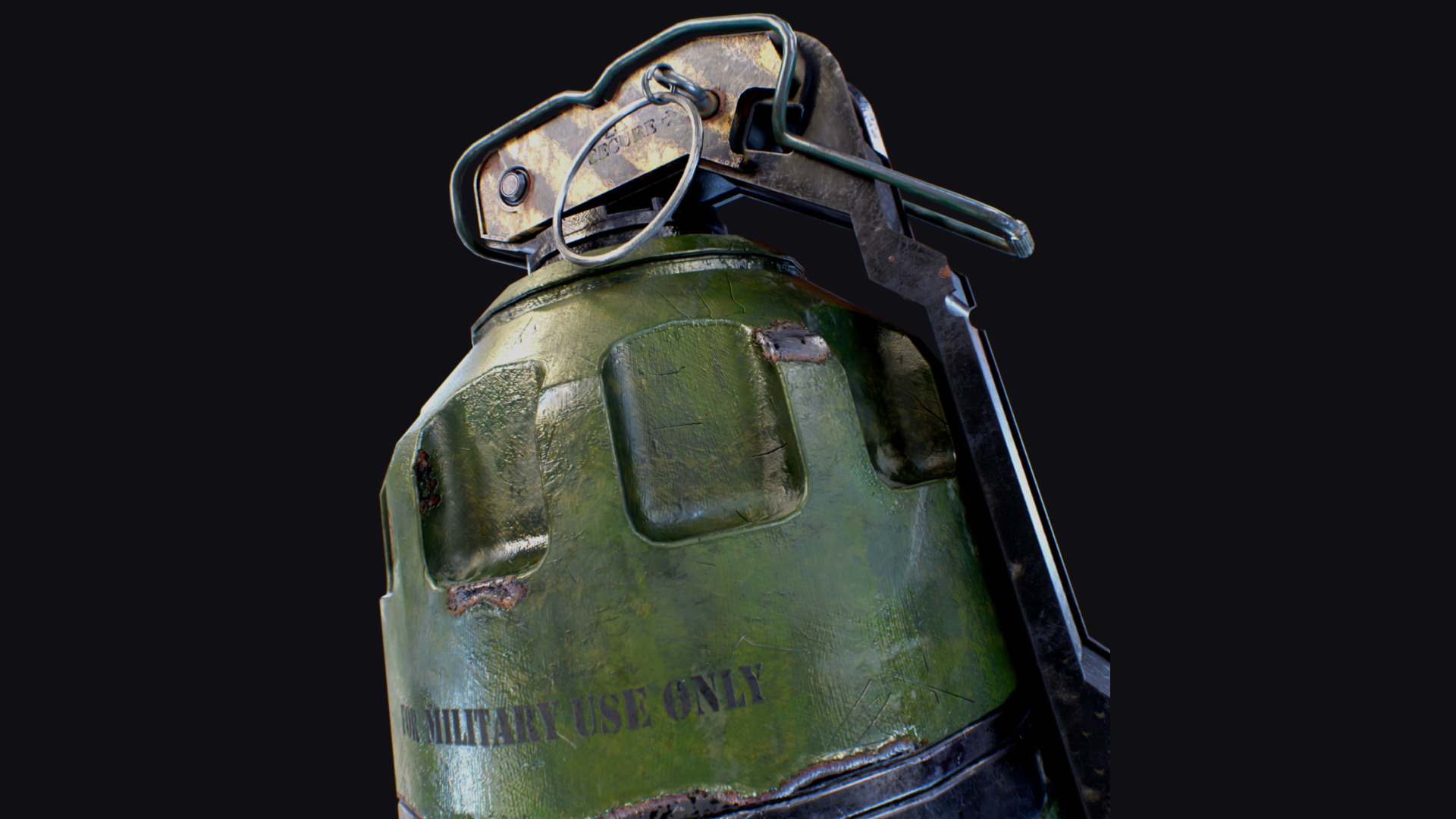 FRAGMENTATION GRENADE Low-poly 3D model_5