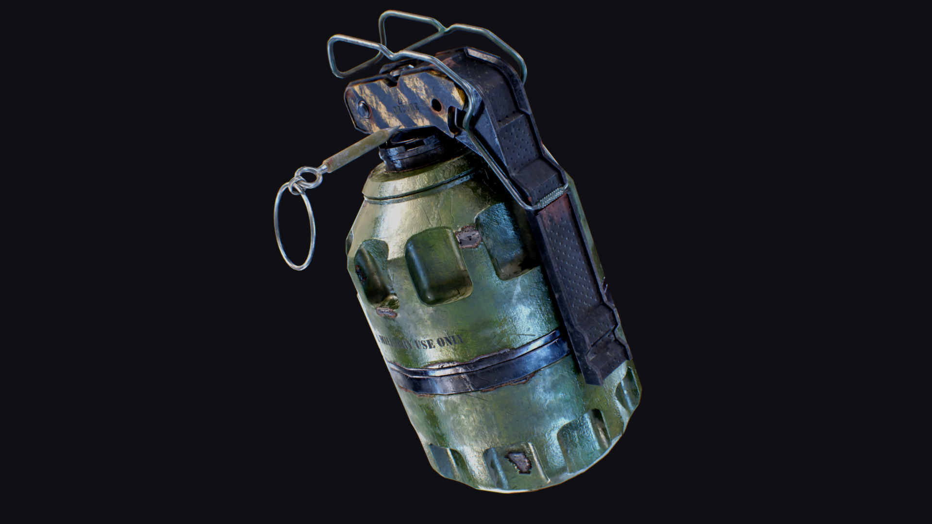 FRAGMENTATION GRENADE Low-poly 3D model_2