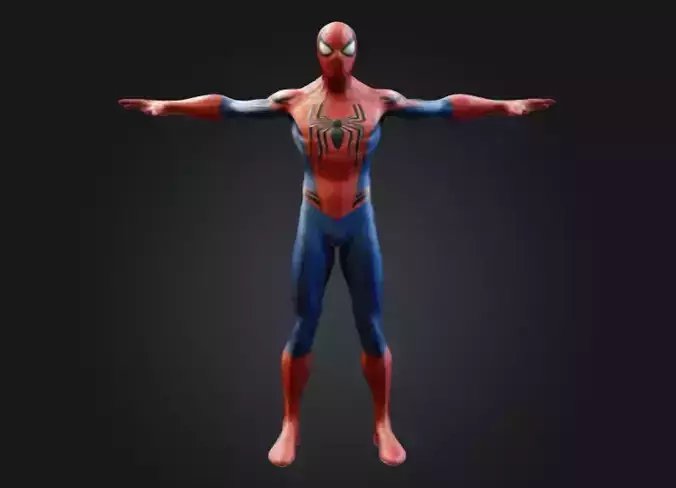 Classic Spider-Man 3D Model T-Pose