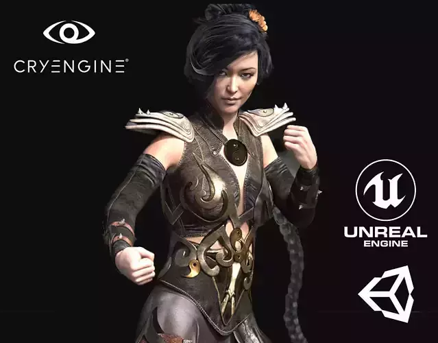 Warrior Chinese - Game Ready