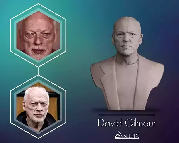 David Gilmour bust sculpture