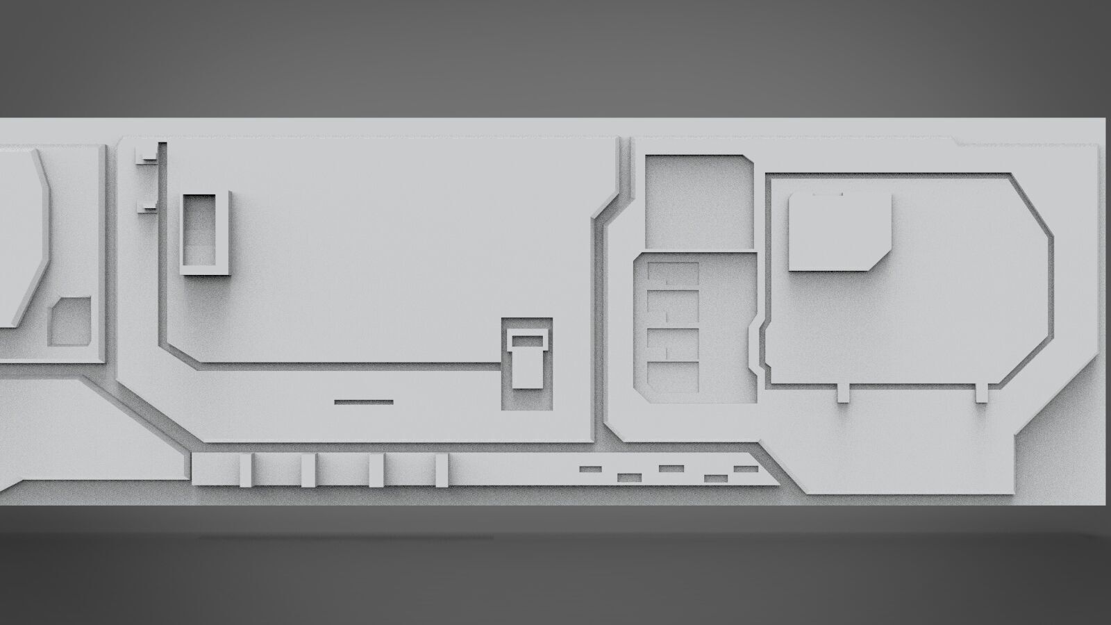 sci-fi wall architect kitbash 3D print model_5