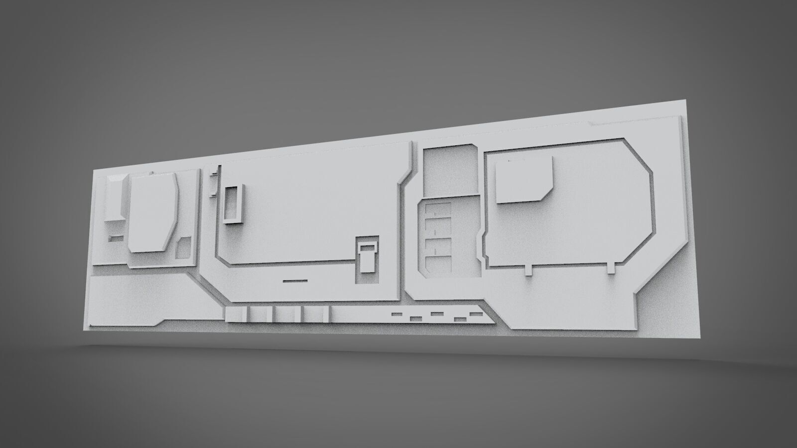 sci-fi wall architect kitbash 3D print model_3