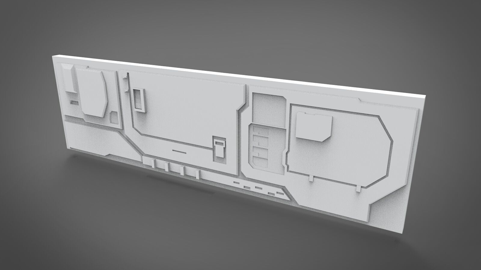 sci-fi wall architect kitbash 3D print model_2