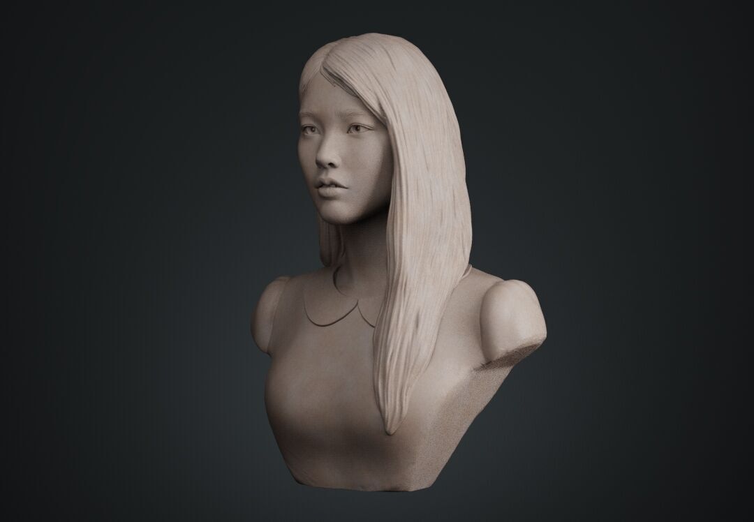 IU Lee Ji-eun Bust 3D print model_4