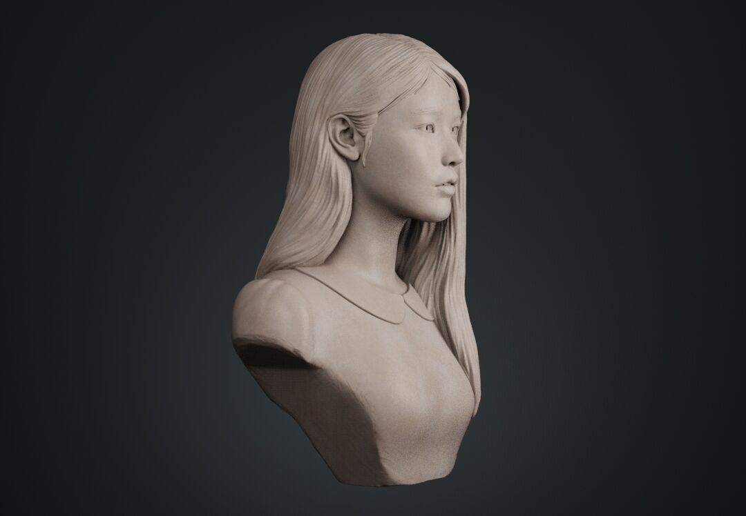 IU Lee Ji-eun Bust 3D print model_7