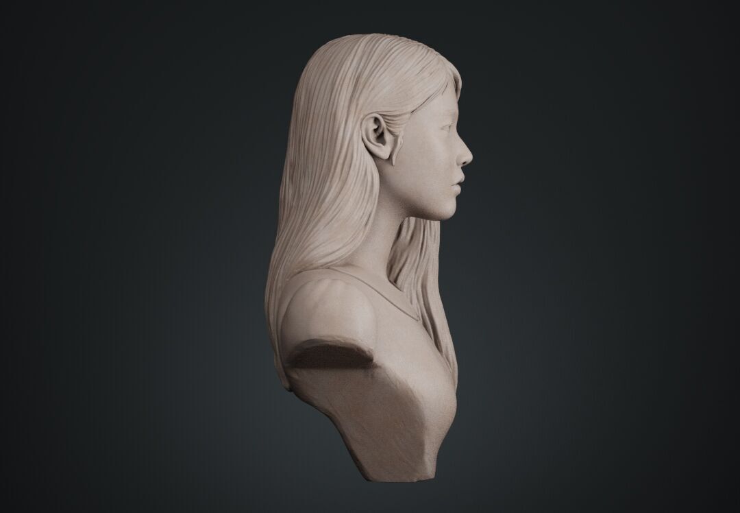 IU Lee Ji-eun Bust 3D print model_8