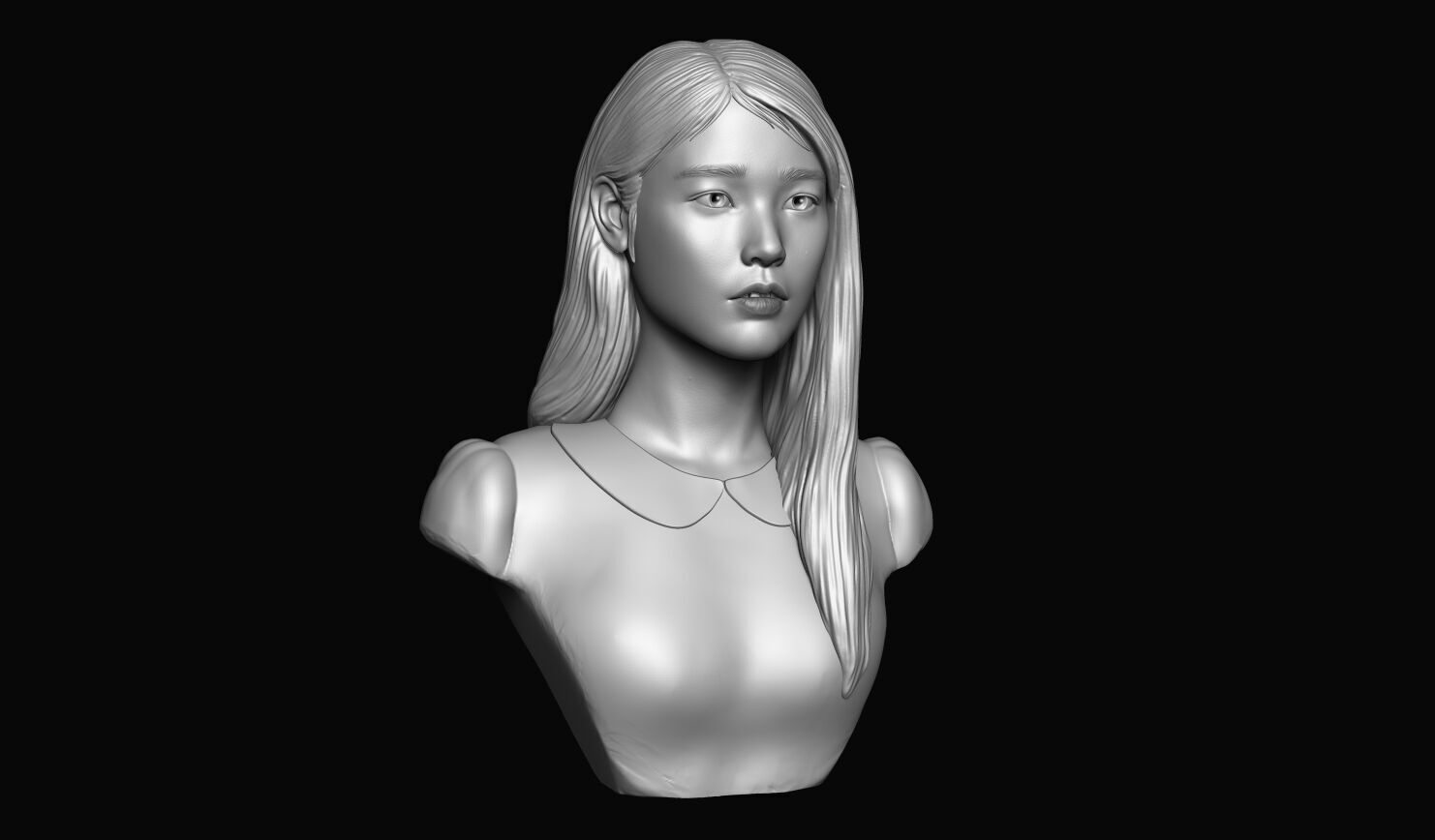 IU Lee Ji-eun Bust 3D print model_15
